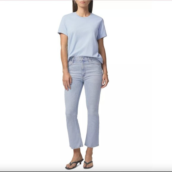 CITIZENS OF HUMANITY Premium Vintage Demy Cropped Flare Relaxed Fit Denim Sz 32 - Picture 1 of 15